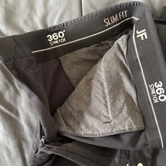 JF J.Ferrar Men's Slim Fit Black Dress Pants - Picture 2 of 4